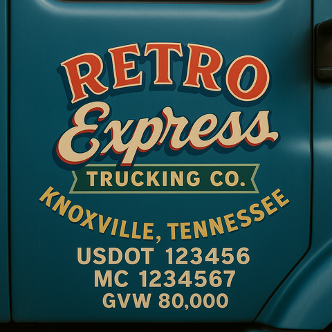 Custom Truck Door Lettering Decal Sticker Signs for US DOT Compliance | Custom USDOT Signs For Compliance | Add Your DOT, MC, GVW, CA, KYU, VIN Or Any Regulation Numbers You Need (Set of 2)