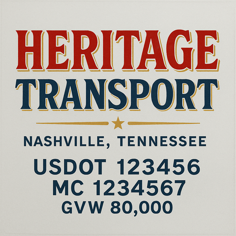 Custom Truck Door Lettering Decal Sticker Signs for US DOT Compliance | Custom USDOT Signs For Compliance | Add Your DOT, MC, GVW, CA, KYU, VIN Or Any Regulation Numbers You Need (Set of 2)