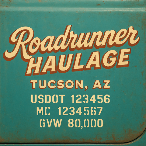 Custom Truck Door Lettering Decal Sticker Signs for US DOT Compliance | Custom USDOT Signs For Compliance | Add Your DOT, MC, GVW, CA, KYU, VIN Or Any Regulation Numbers You Need (Set of 2)
