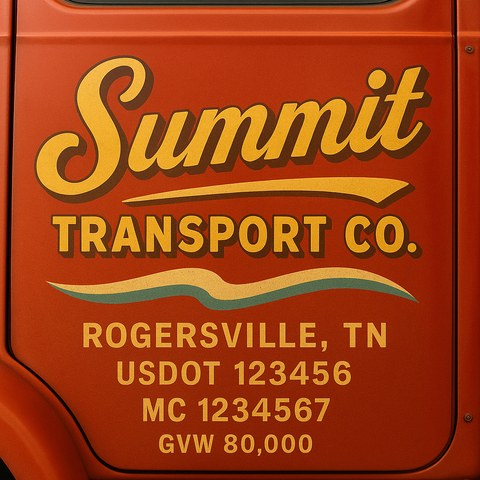 Custom Truck Door Lettering Decal Sticker Signs for US DOT Compliance | Custom USDOT Signs For Compliance | Add Your DOT, MC, GVW, CA, KYU, VIN Or Any Regulation Numbers You Need (Set of 2)