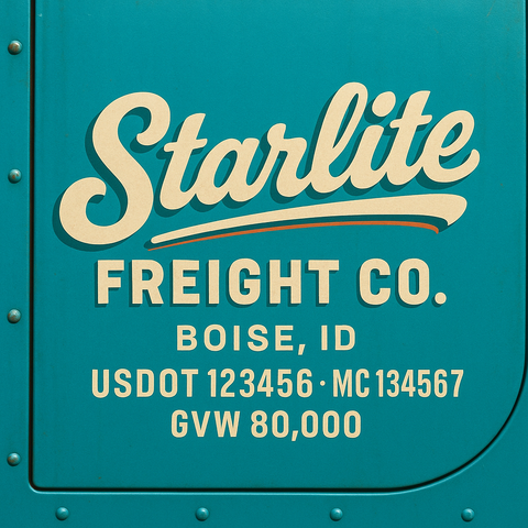 Custom Truck Door Lettering Decal Sticker Signs for US DOT Compliance | Custom USDOT Signs For Compliance | Add Your DOT, MC, GVW, CA, KYU, VIN Or Any Regulation Numbers You Need (Set of 2)