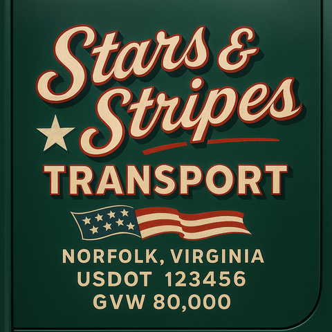 Custom Truck Door Lettering Decal Sticker Signs for US DOT Compliance | Custom USDOT Signs For Compliance | Add Your DOT, MC, GVW, CA, KYU, VIN Or Any Regulation Numbers You Need (Set of 2)