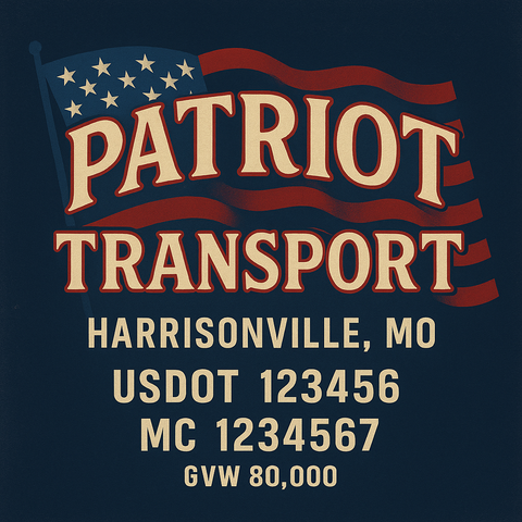 Custom Truck Door Lettering Decal Sticker Signs for US DOT Compliance | Custom USDOT Signs For Compliance | Add Your DOT, MC, GVW, CA, KYU, VIN Or Any Regulation Numbers You Need (Set of 2)