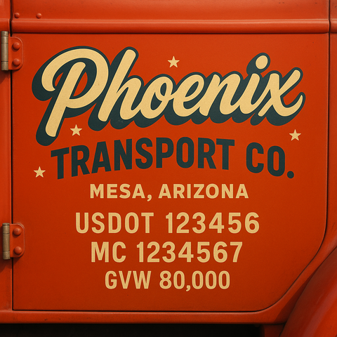 Custom Truck Door Lettering Decal Sticker Signs for US DOT Compliance | Custom USDOT Signs For Compliance | Add Your DOT, MC, GVW, CA, KYU, VIN Or Any Regulation Numbers You Need (Set of 2)