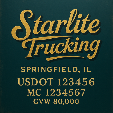 Custom Truck Door Lettering Decal Sticker Signs for US DOT Compliance | Custom USDOT Signs For Compliance | Add Your DOT, MC, GVW, CA, KYU, VIN Or Any Regulation Numbers You Need (Set of 2)