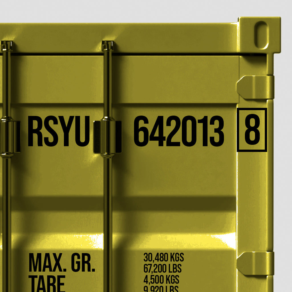 Custom Shipping Container Identification Regulation Number Decal Stick ...