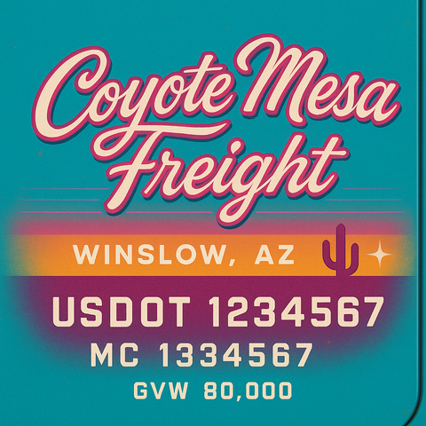 Custom Truck Door Lettering Decal Sticker Signs for US DOT Compliance | Custom USDOT Signs For Compliance | Add Your DOT, MC, GVW, CA, KYU, VIN Or Any Regulation Numbers You Need (Set of 2)