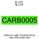 carb uvi label sticker