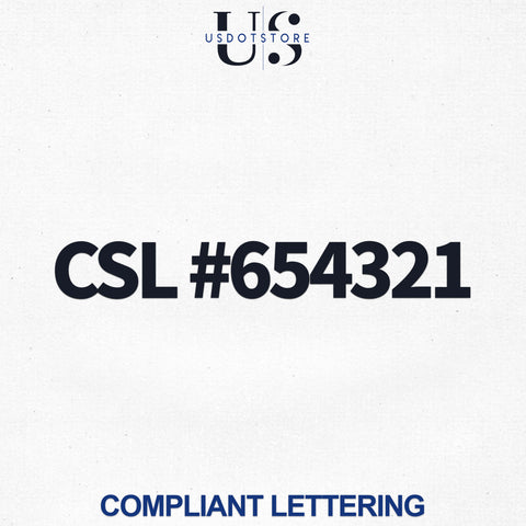 CSL Number Decal Sticker Lettering, (Set of 2)