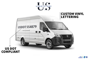 custom usdot vinyl lettering
