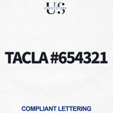 TACLA Number Decal Sticker Lettering, (Set of 2)