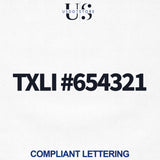 TXLI Number Decal Sticker Lettering, (Set of 2)