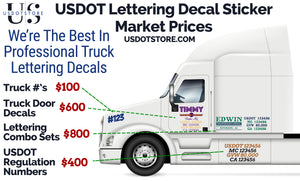 usdot number decal sticker lettering prices