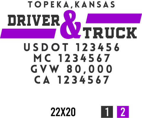 Company Name Truck Door Decal