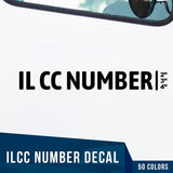 IL CC Number Decal, (Set of 2)