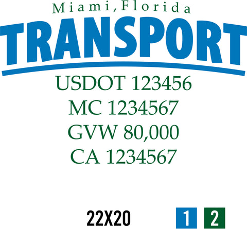 Company Name Truck Door Decal