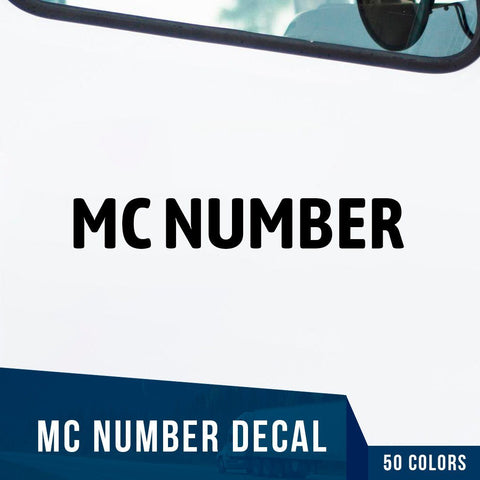 mc number decal sticker
