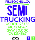 Company Name Truck Door Decal