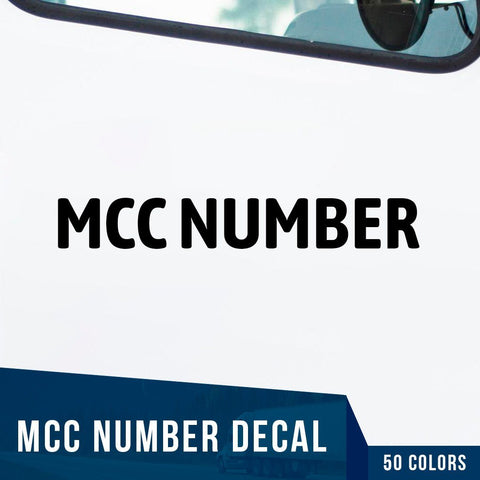 mcc number decal sticker