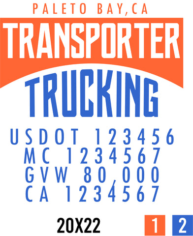 Company Name Truck Door Decal