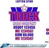  Truck Door Decal with USDOT & MC