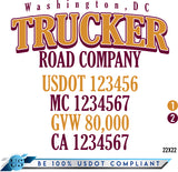  Truck Door Decal with USDOT & MC