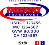 Company Name Truck Door Decal