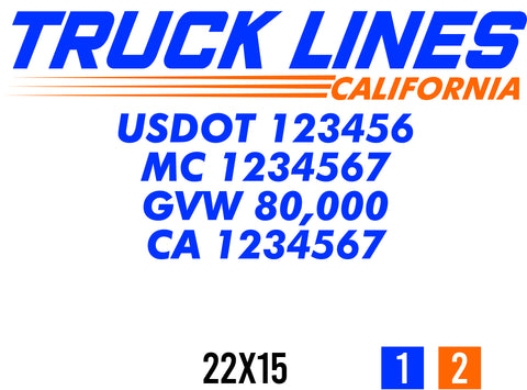 Company Name Truck Door Decal