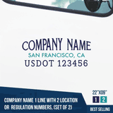 Truck Door Decal Location USDOT