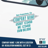 Truck Door Decal Location USDOT MC GVW