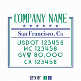 Truck Door Decal Location USDOT MC GVW CA