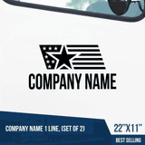 Truck Door Decal Company Name Americana