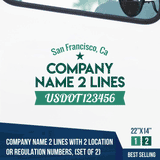 Truck Door Decal Location USDOT