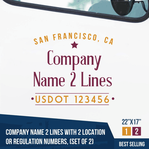 Truck Door Decal Location USDOT