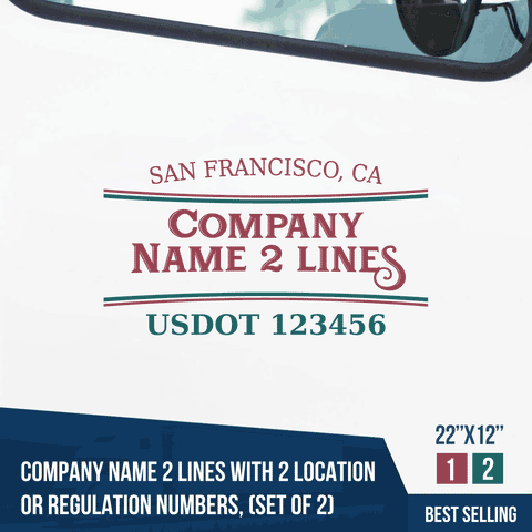 Truck Door Decal Location USDOT