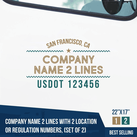 Truck Door Decal Location USDOT