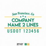 Truck Door Decal Location USDOT