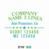Truck Door Decal Location USDOT MC