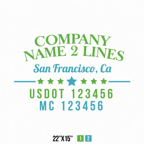 Truck Door Decal Location USDOT MC
