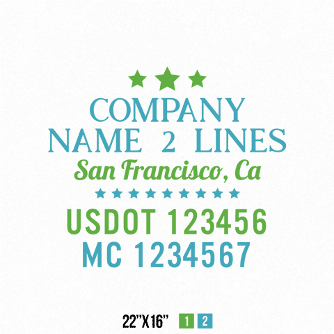 Truck Door Decal Location USDOT MC