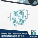 Truck Door Decal Location USDOT MC