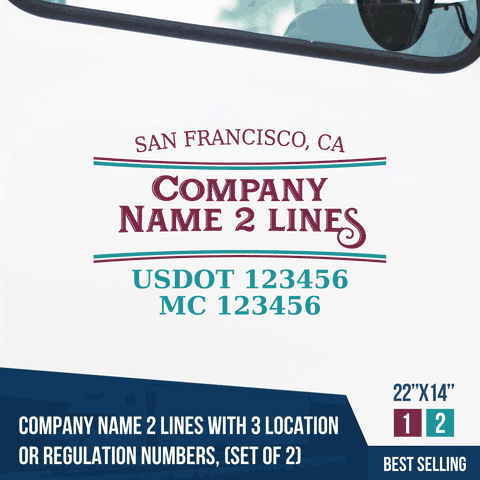 Truck Door Decal Location USDOT MC