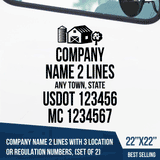 Truck Door Decal, Company Name, Location, Family Farm, USDOT, MC, 