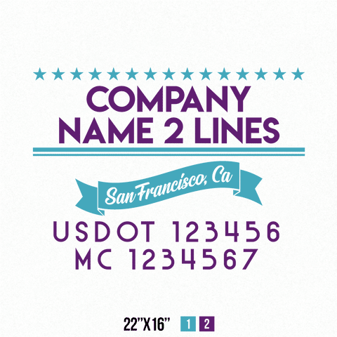 Truck Door Decal Location USDOT MC