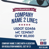 Truck Door Decal Location USDOT MC GVW