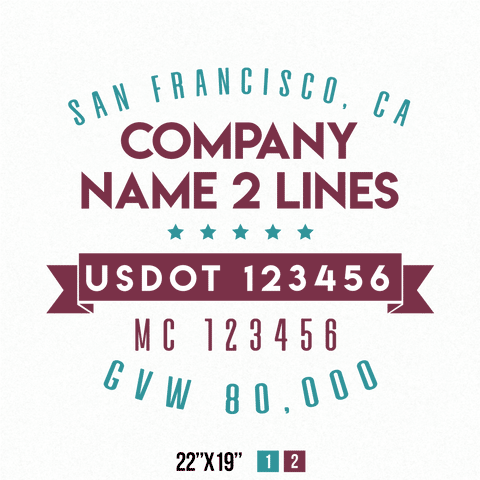 Truck Door Decal Location USDOT MC GVW