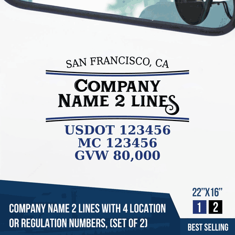 Truck Door Decal Location USDOT MC GVW