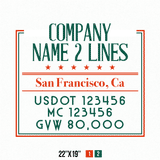 Truck Door Decal Location USDOT MC GVW