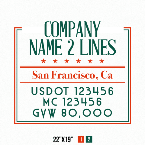 Truck Door Decal Location USDOT MC GVW