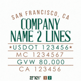 Truck Door Decal Location USDOT MC GVW CA